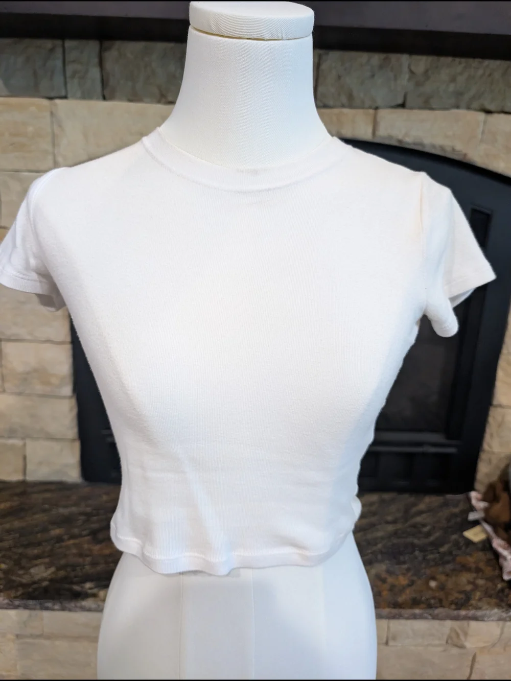White Women's Cropped Tee - Picture 1 of 1